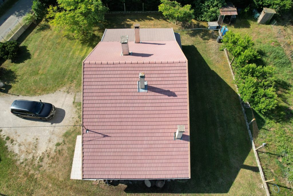 Tuiles après traitement hydrofuge à Beaurepaire