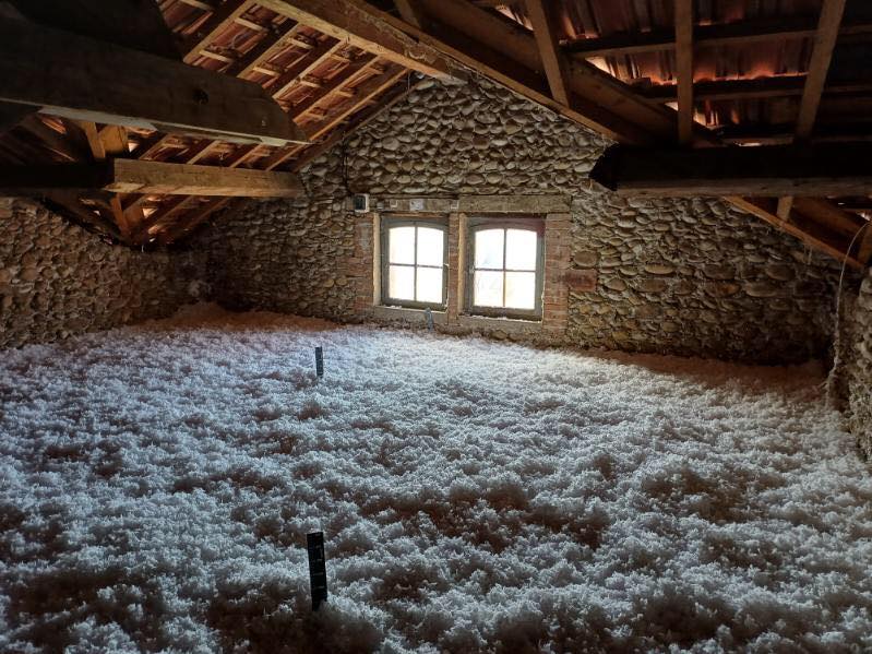 Isolation de combles à la Mairie de Saint-Clair-sur-Galaure, près de Beaurepaire
